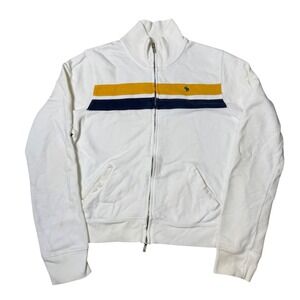 Y2K Abercrombie & Fitch Cropped Track Jacket Size XL Mall McBling Loungewear